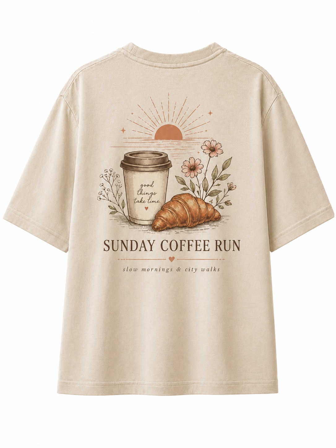 Sunday Coffee Run V-Neck Tee