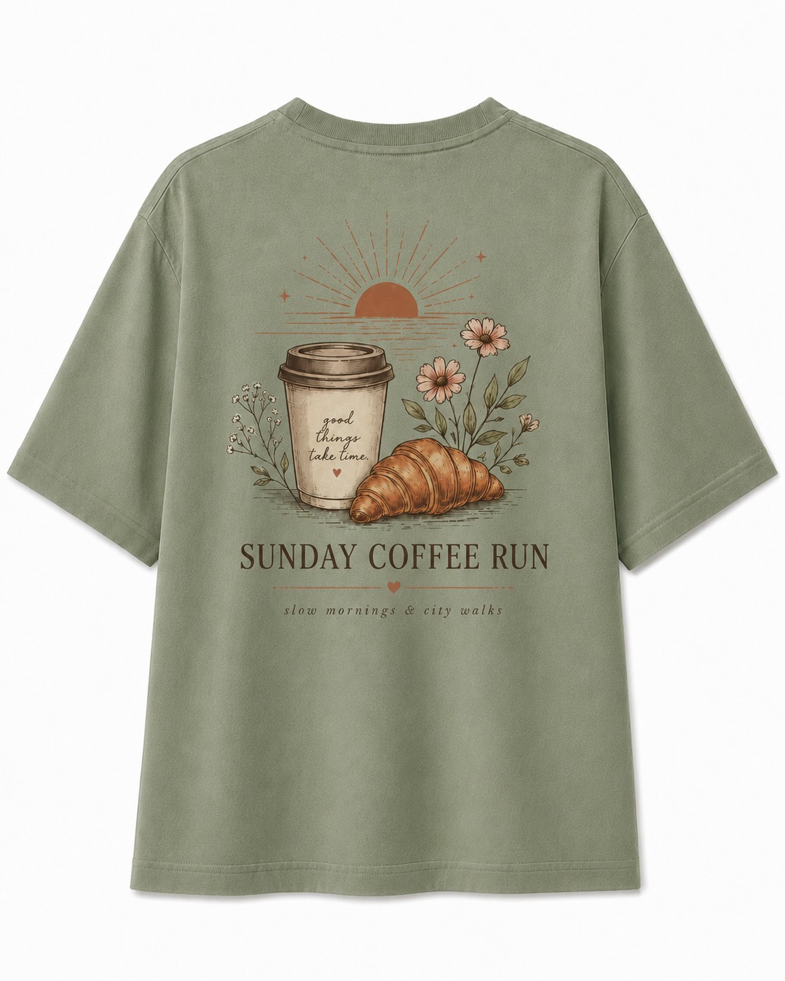 Sunday Coffee Run V-Neck Tee