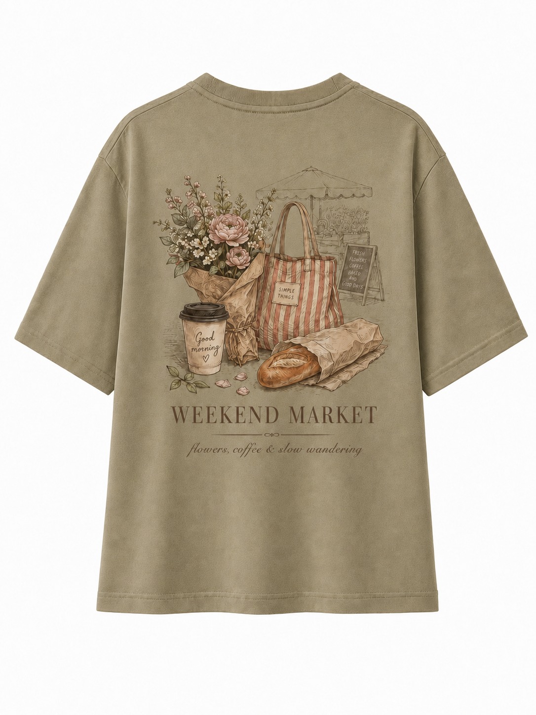 Weekend Market Floral V-Neck Tee