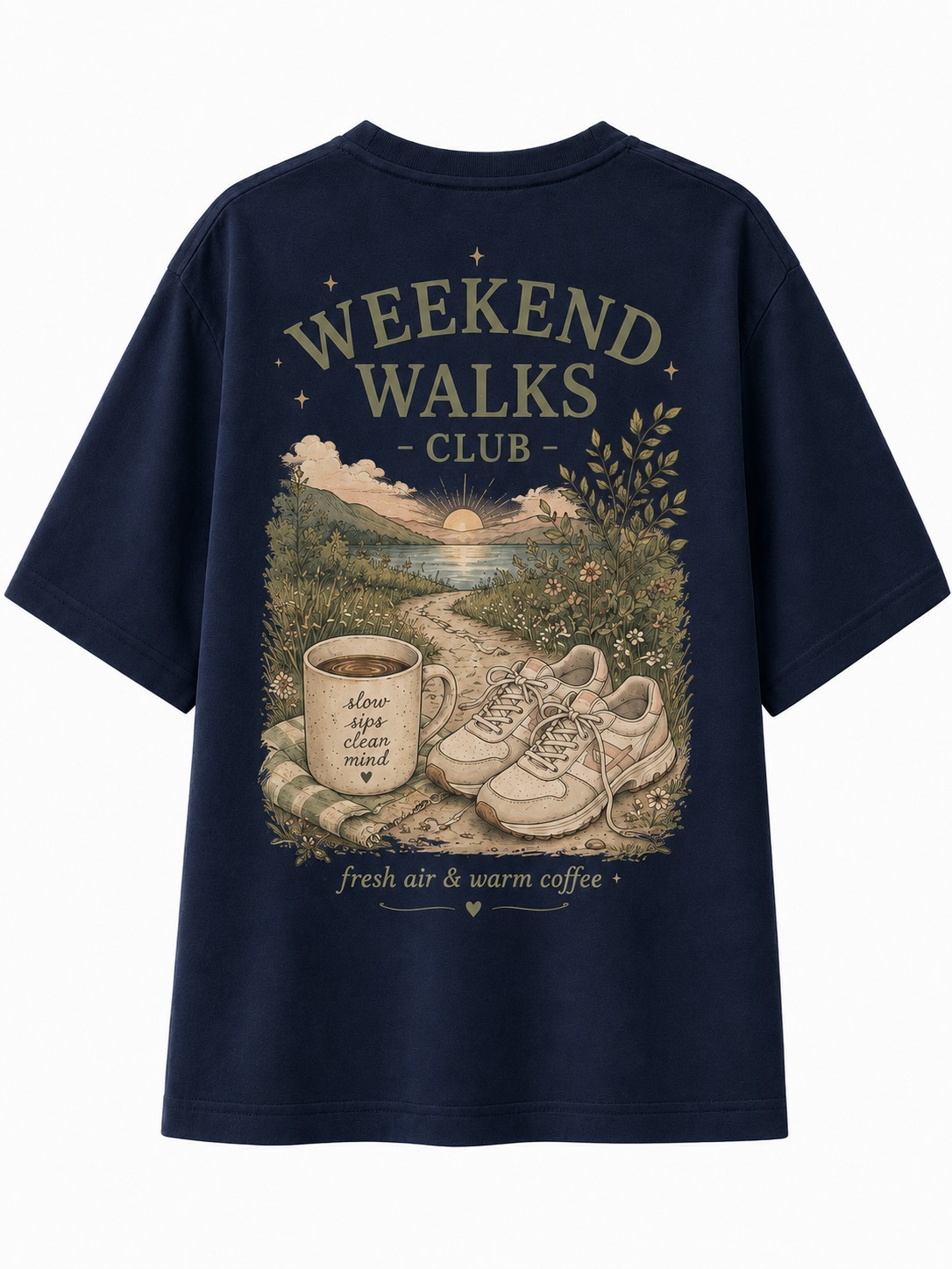 Weekend Walks Club V-Neck Tee