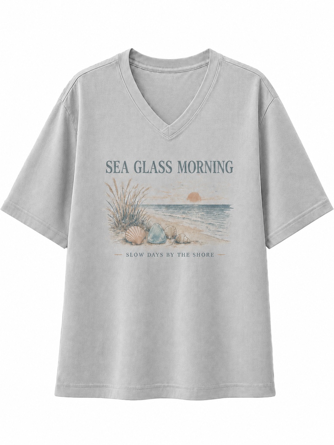 Sea Glass Morning V-Neck Tee