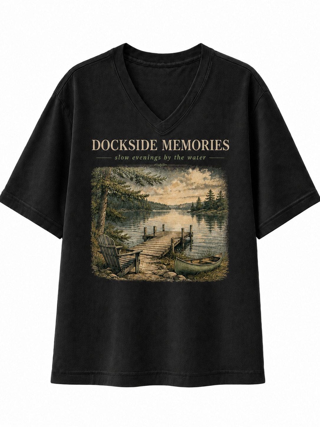 Dockside Memories Lake V-Neck Tee