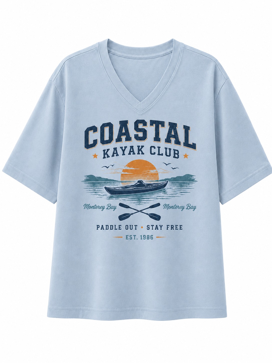 Coastal Kayak Club V-Neck Tee