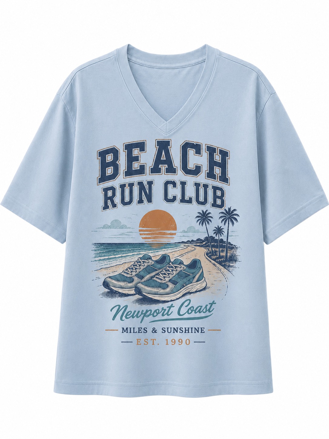 Beach Run Club V-Neck Tee