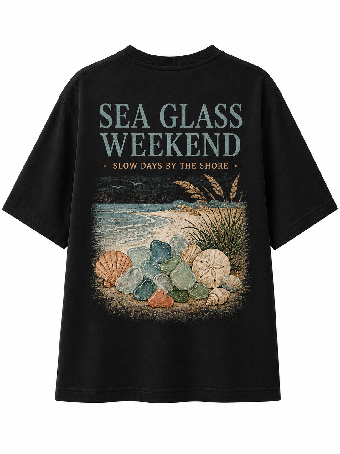 Sea Glass Weekend V-Neck Tee