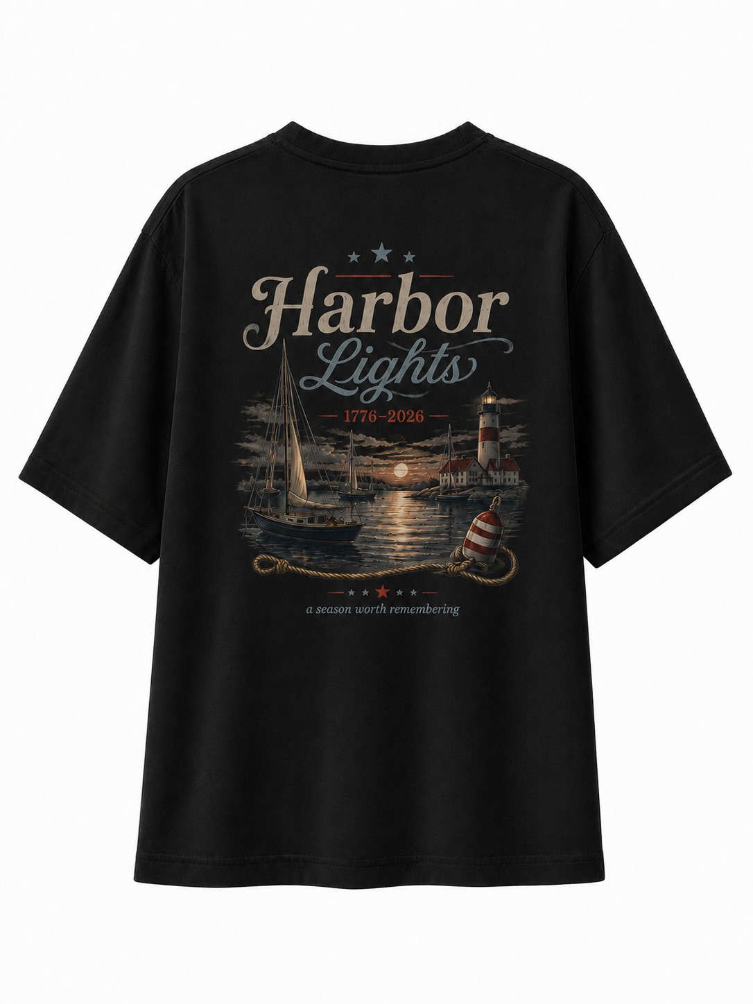 Harbor Lights Lighthouse Graphic Tee