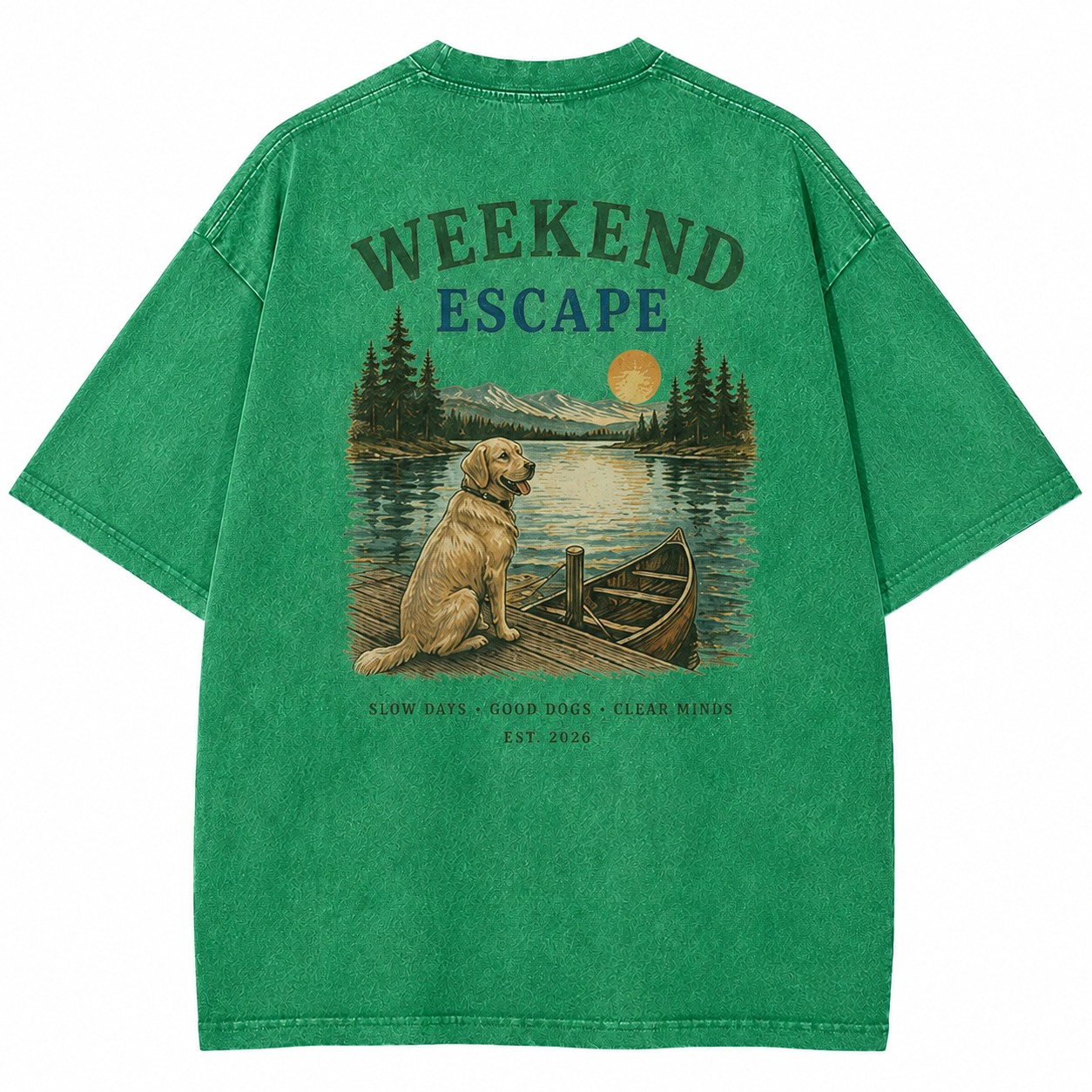 Weekend Escape Dog V-Neck Tee