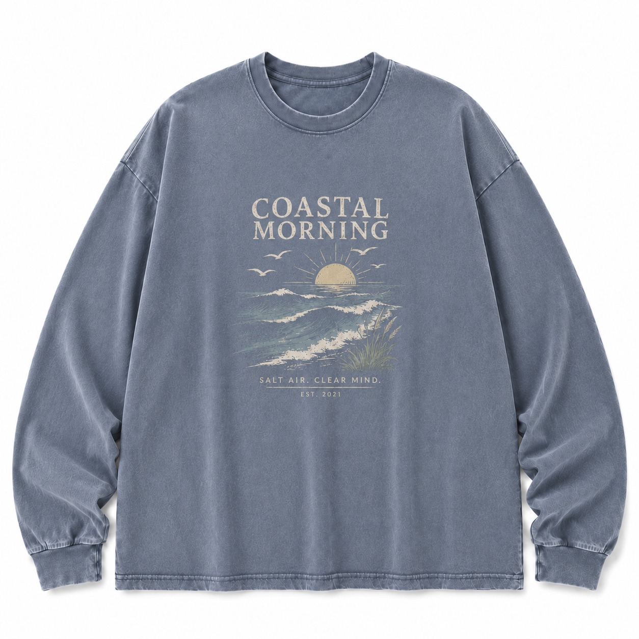 Coastal Morning Washed Long Sleeve Tee