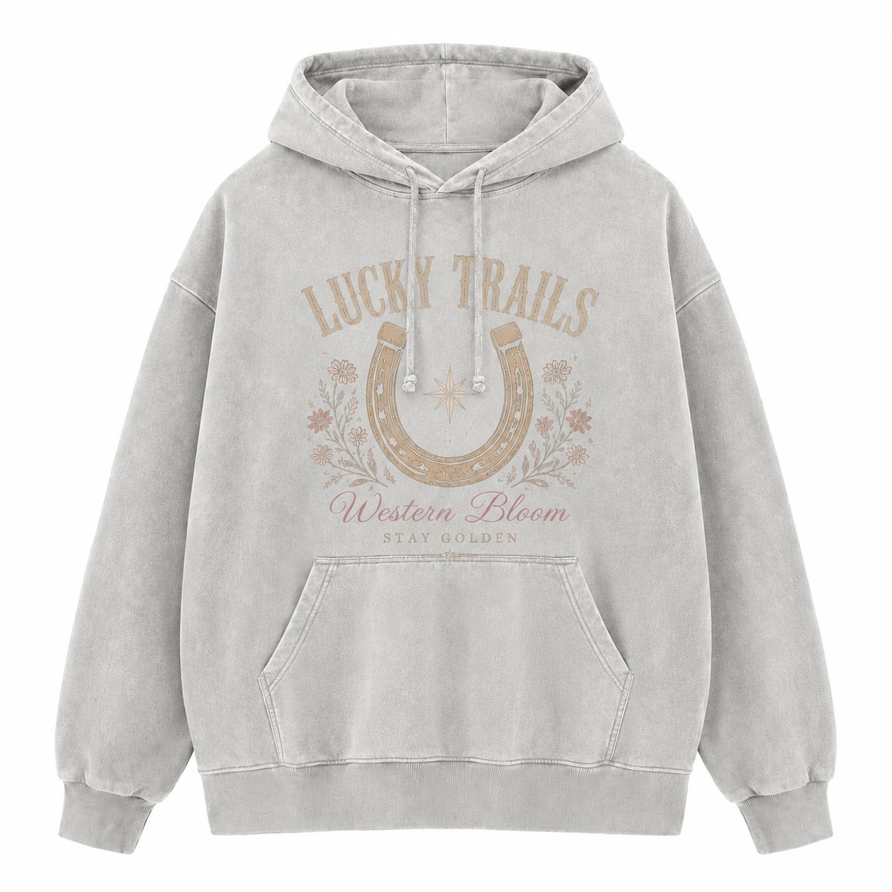 Lucky Trails Western Bloom Washed Hoodie