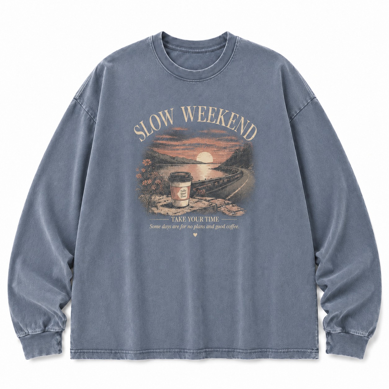 Slow Weekend Washed Long Sleeve Tee