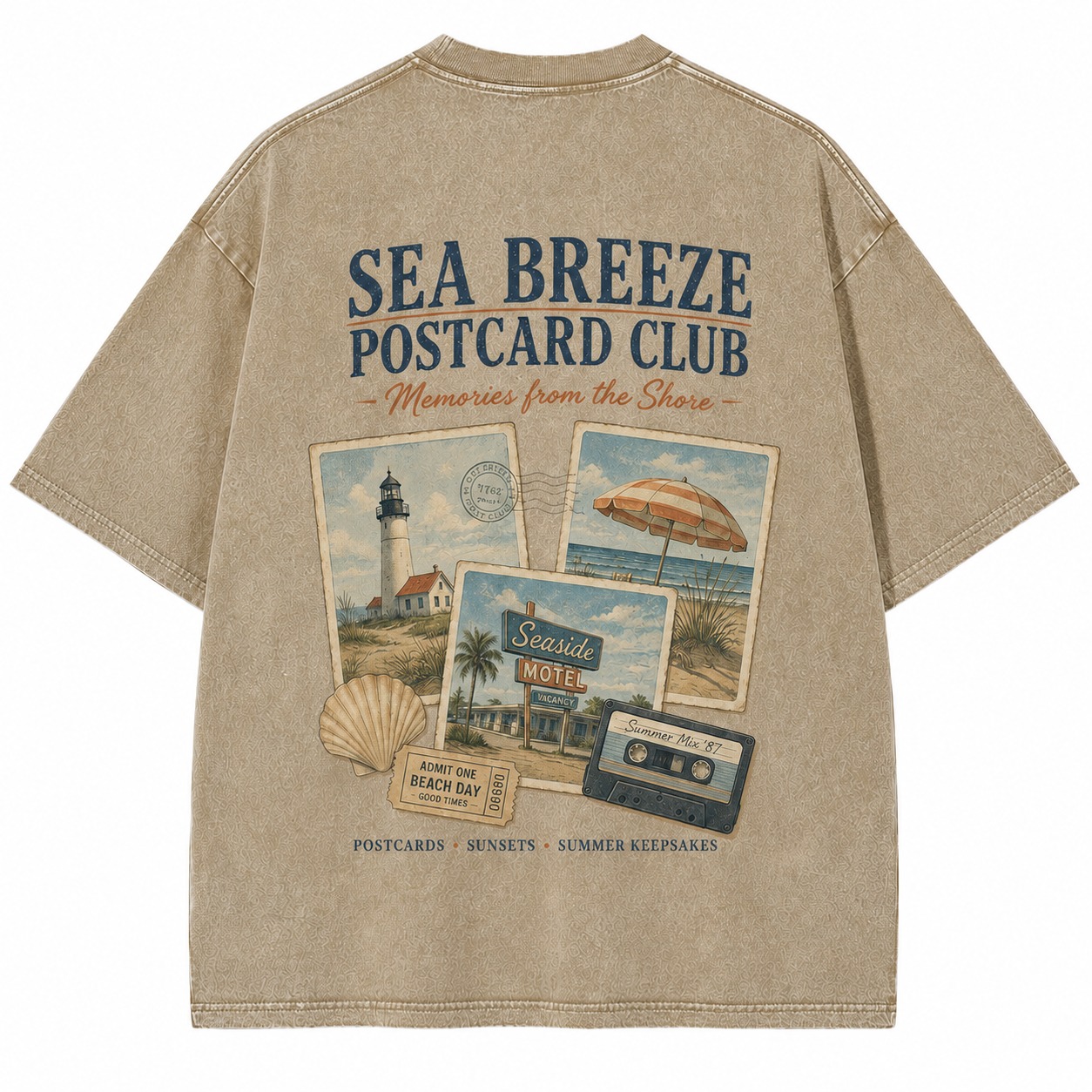 Sea Breeze Postcard Club Tee