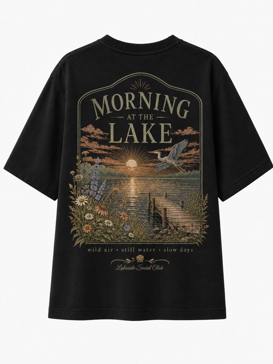 Morning At The Lake V-Neck Tee