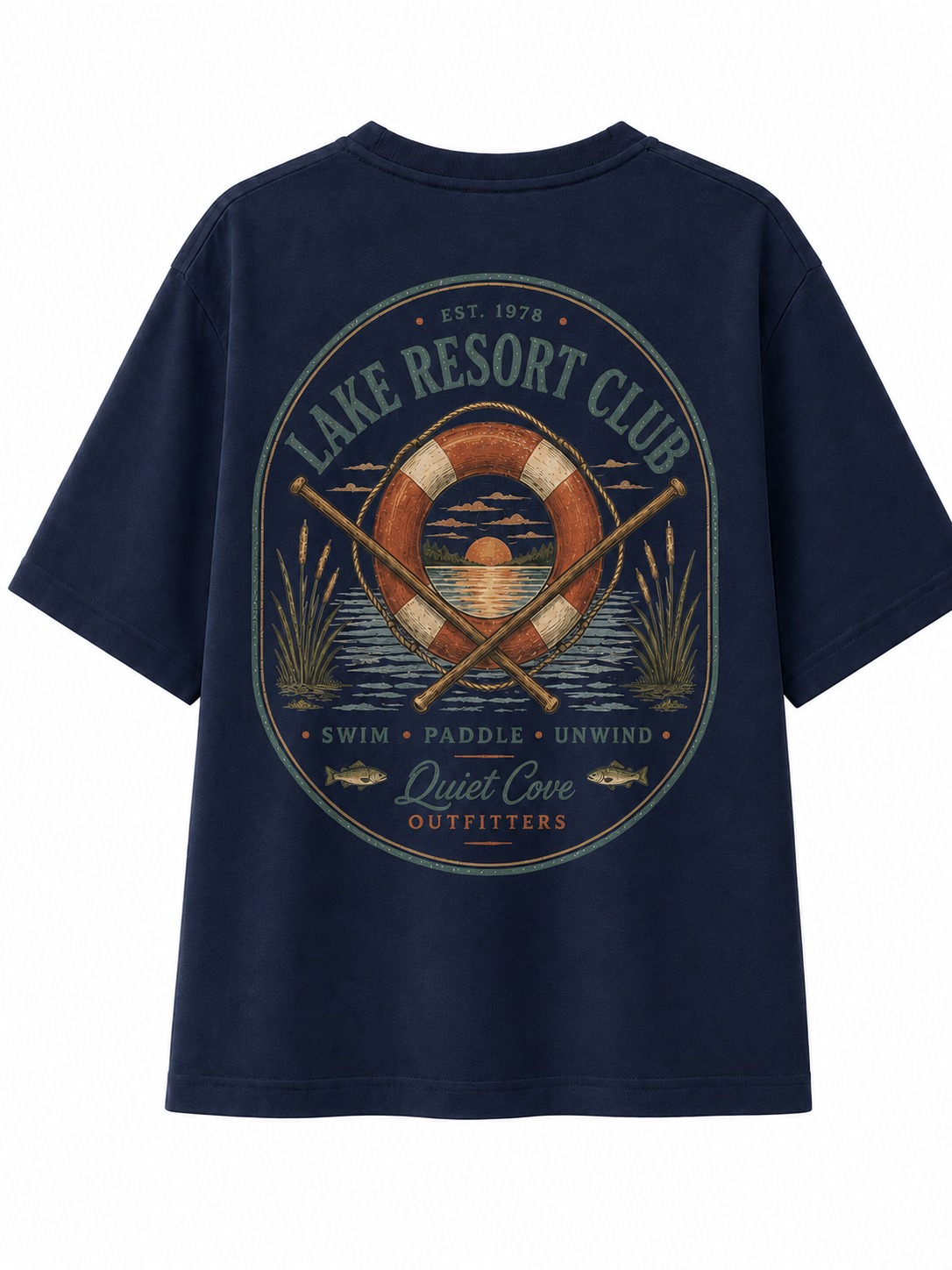 Lake Resort Club V-Neck Tee
