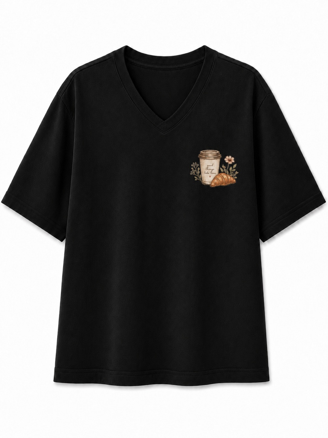 Sunday Coffee Run V-Neck Tee