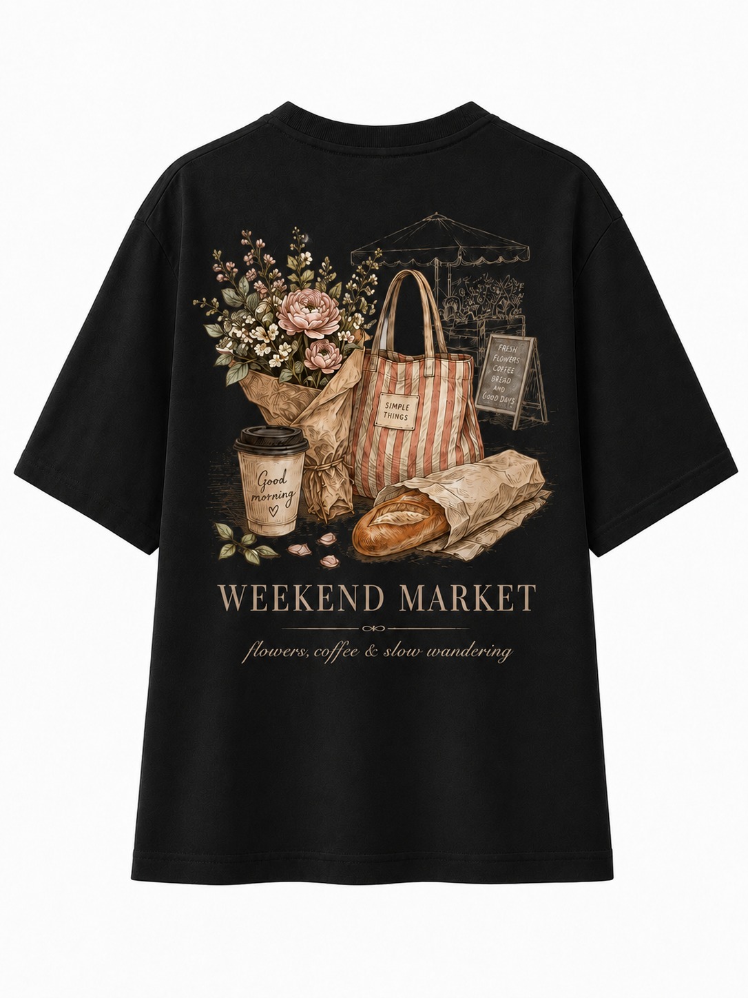 Weekend Market Floral V-Neck Tee
