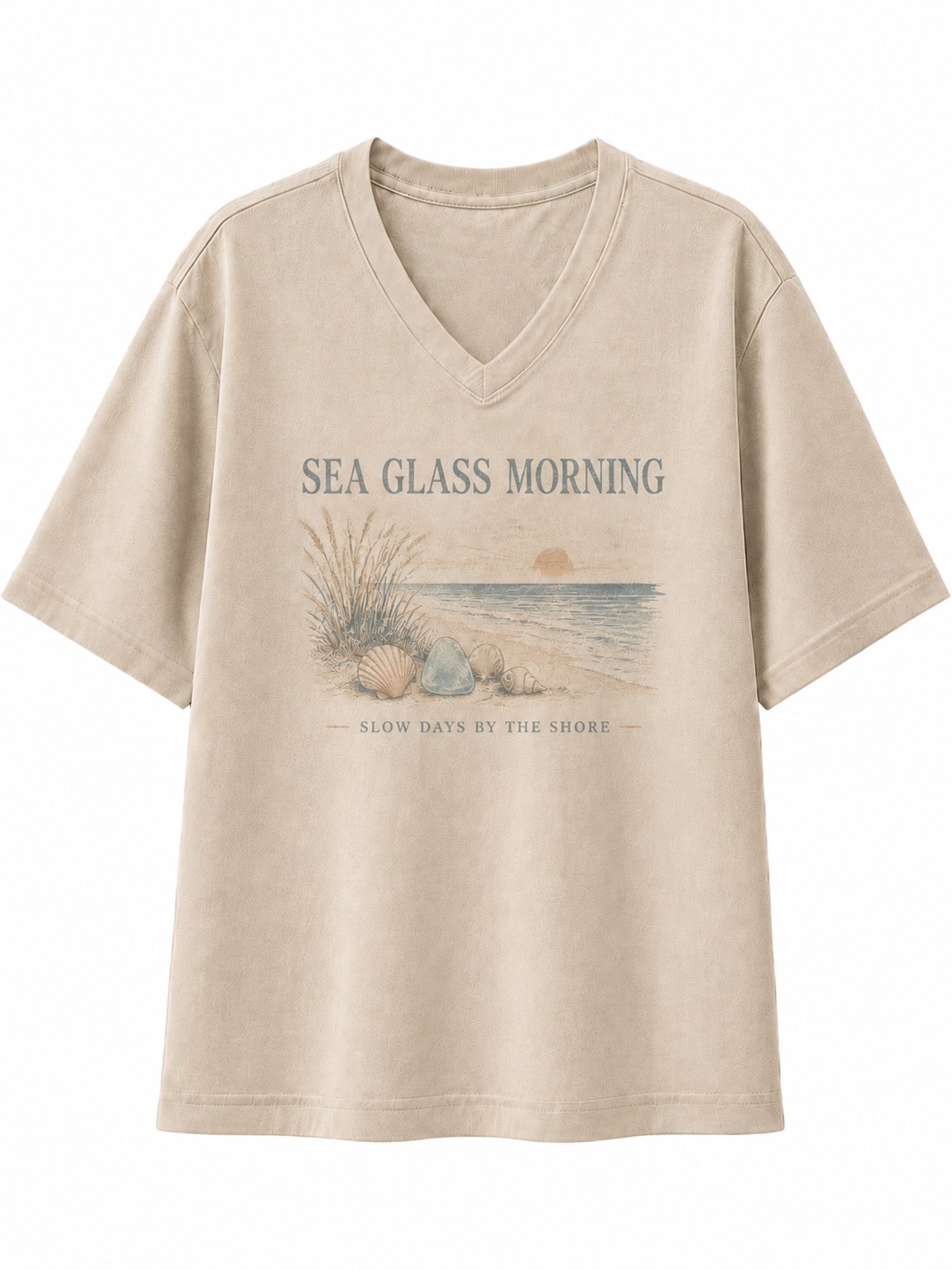 Sea Glass Morning V-Neck Tee