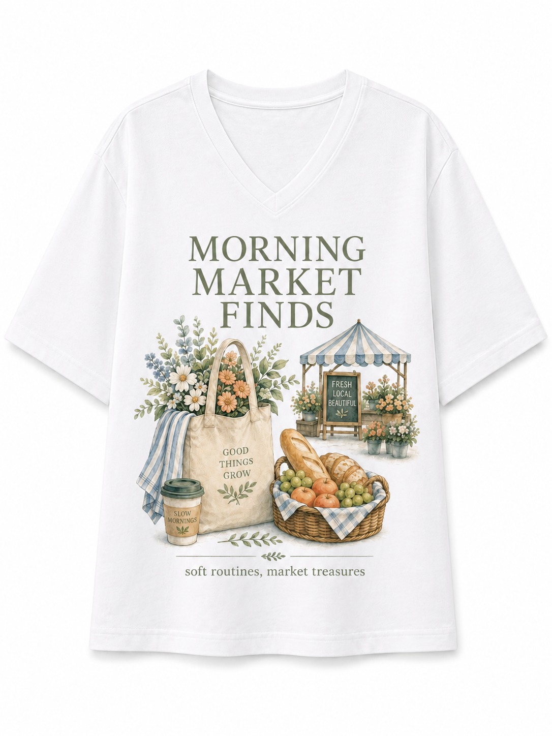Morning Market Finds V-Neck Tee