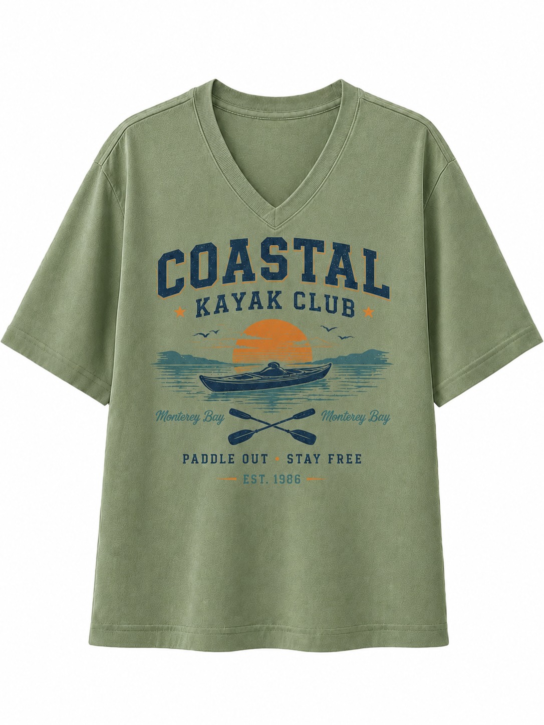 Coastal Kayak Club V-Neck Tee