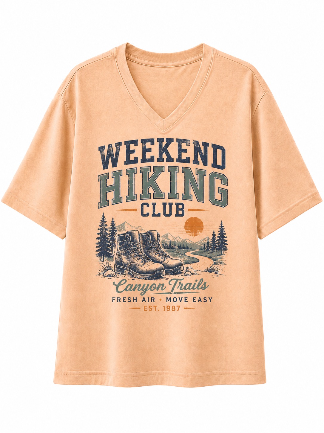 Weekend Hiking Club V-Neck Tee