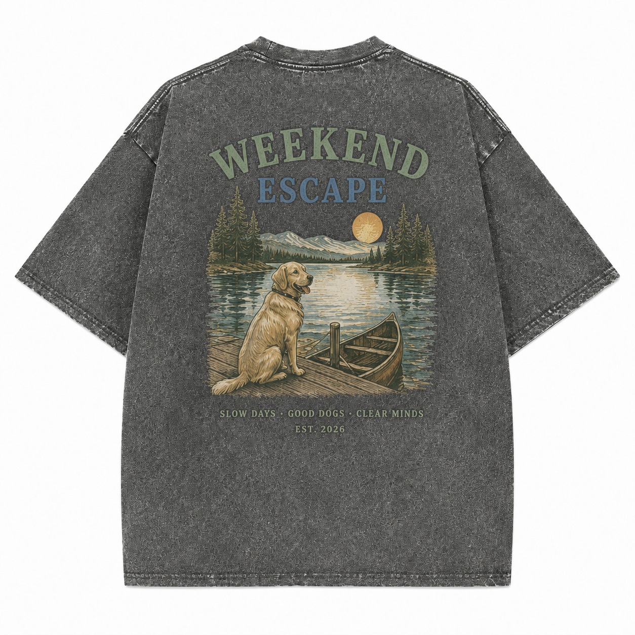 Weekend Escape Dog V-Neck Tee