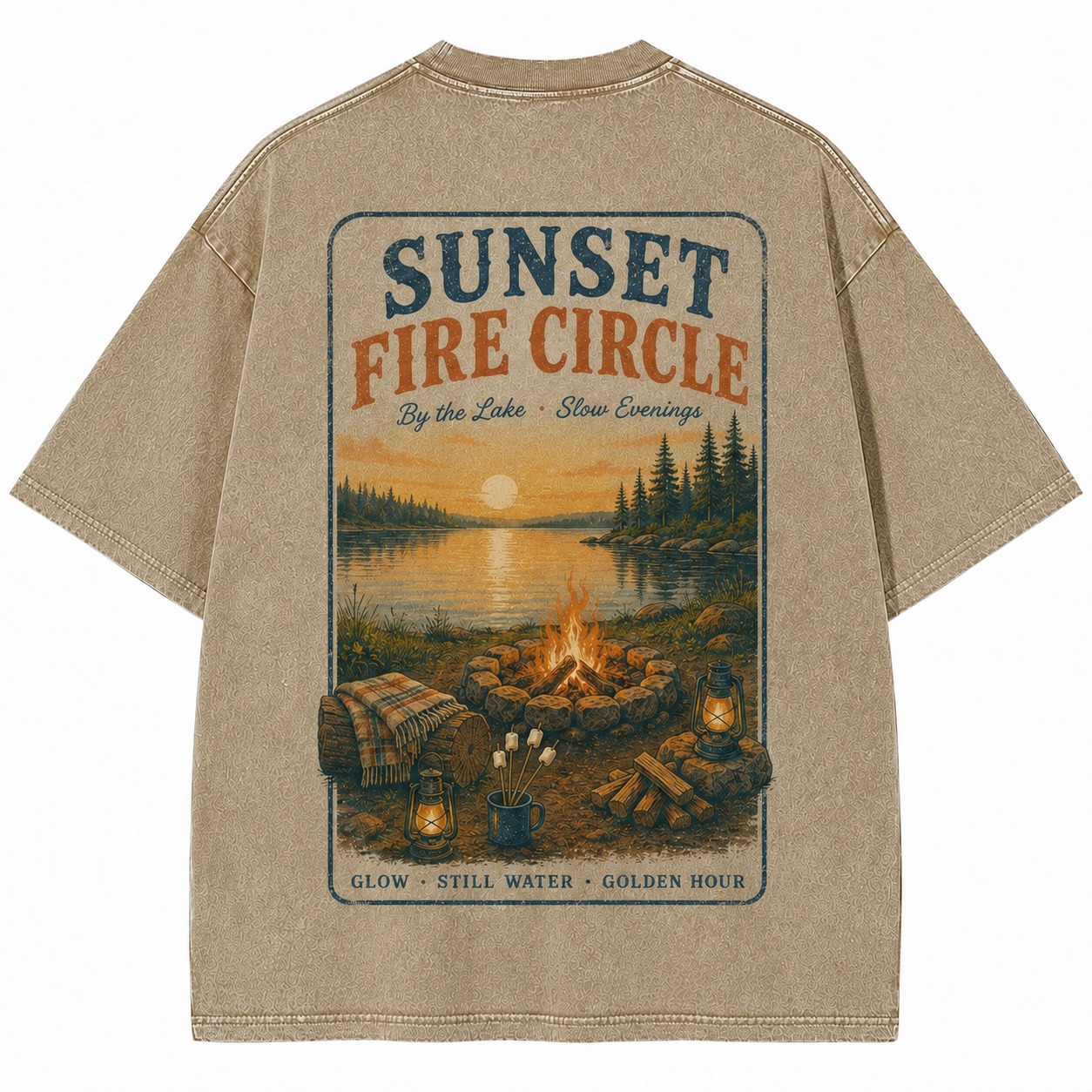 Sunset Fire Circle Tee