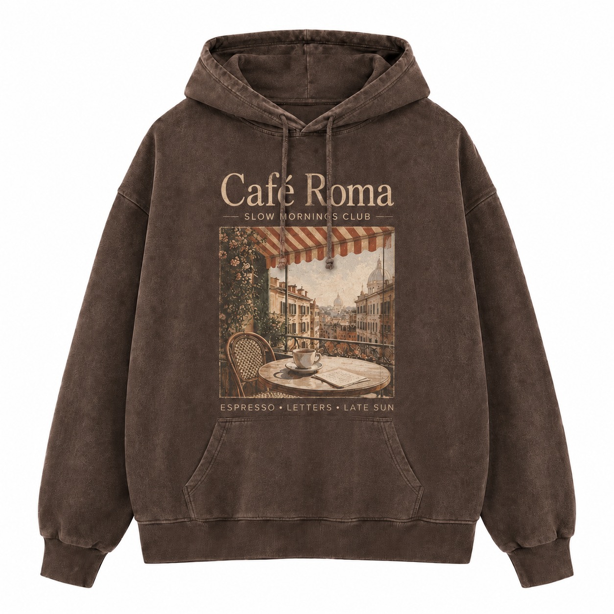 Cafe Roma Slow Mornings Washed Hoodie