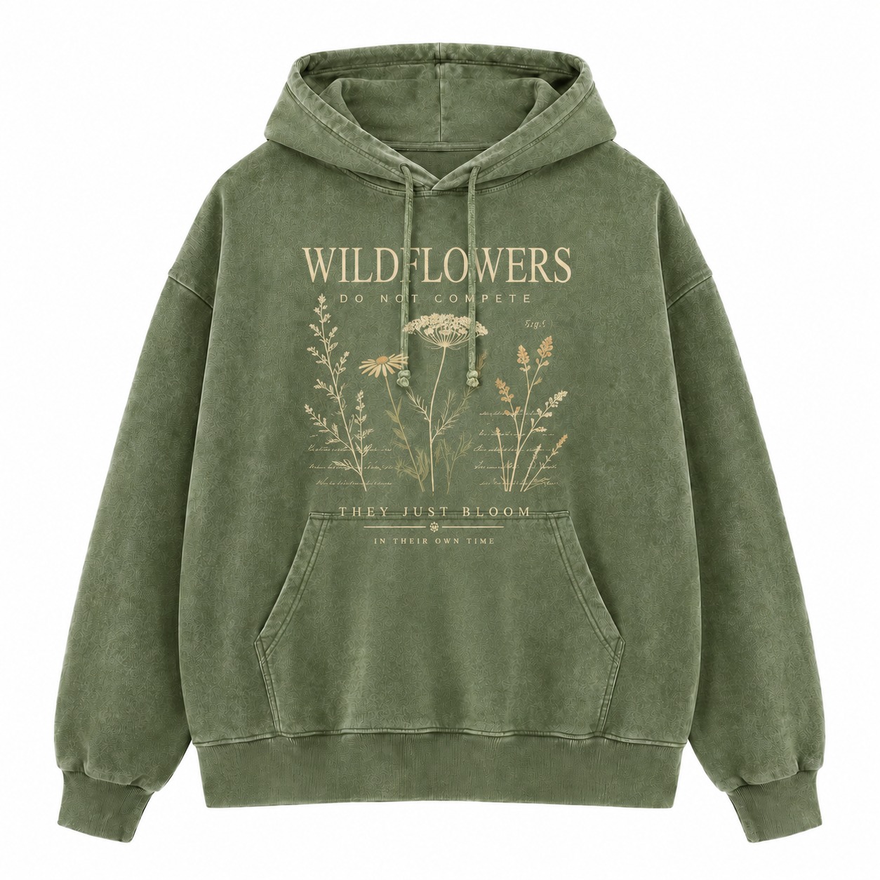 Wildflowers Bloom Graphic Washed Hoodie
