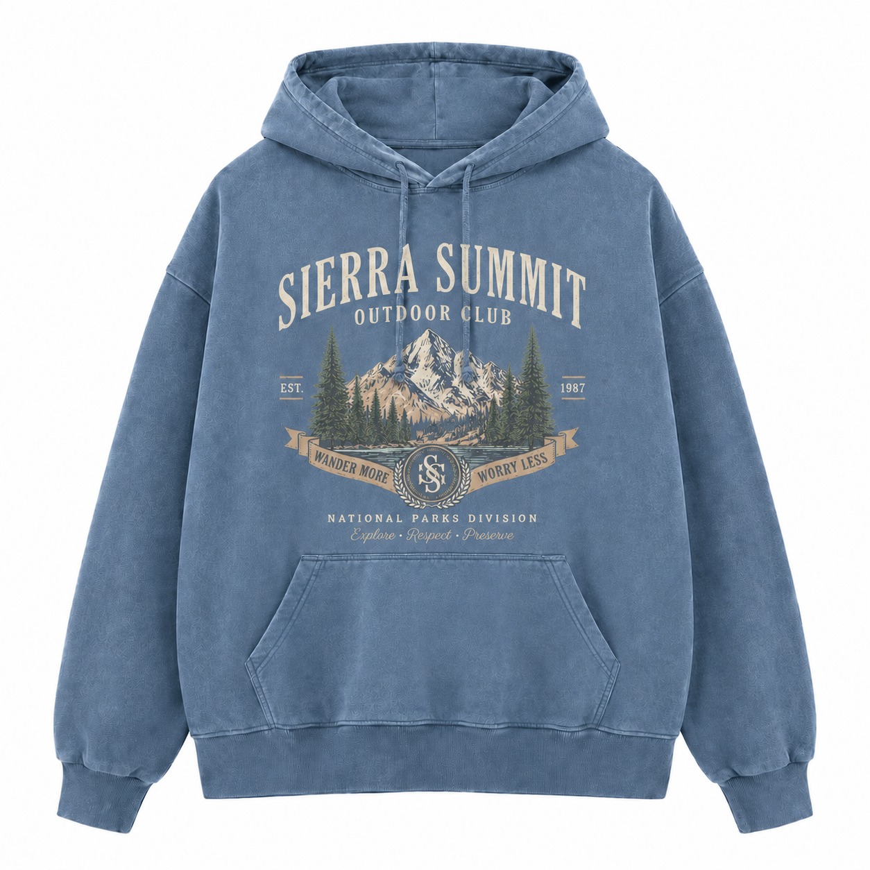 Sierra Summit Outdoor Club Washed Hoodie