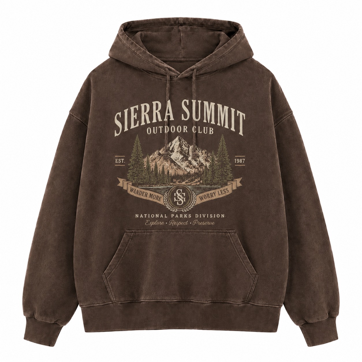 Sierra Summit Outdoor Club Washed Hoodie