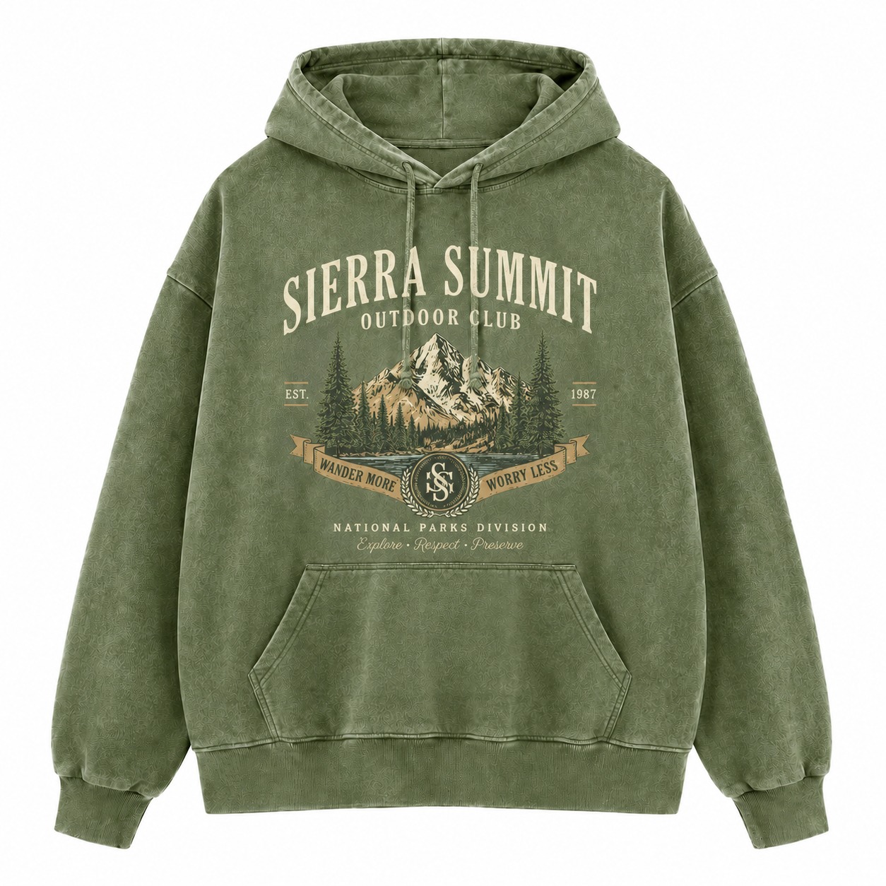 Sierra Summit Outdoor Club Washed Hoodie