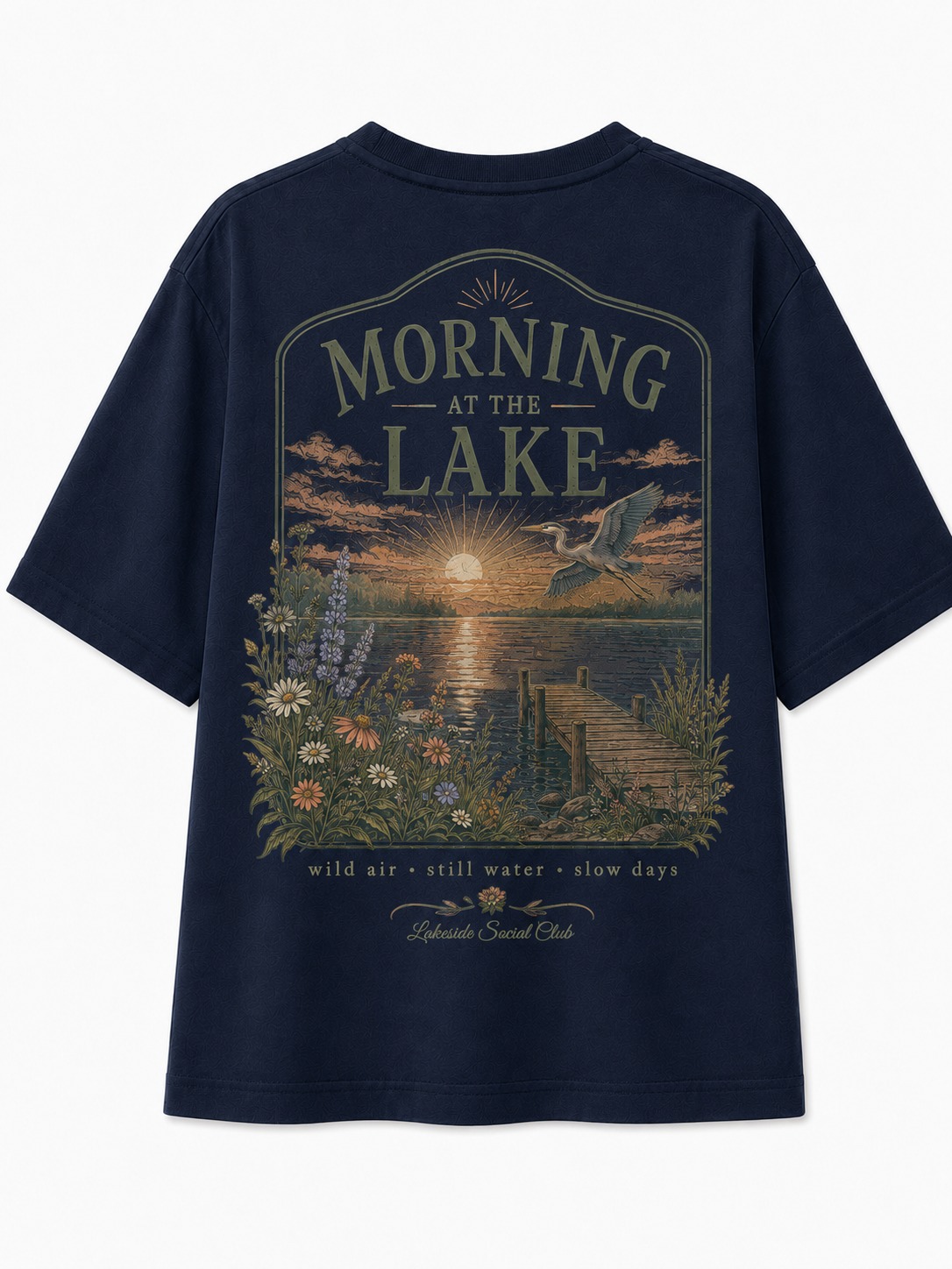 Morning At The Lake V-Neck Tee