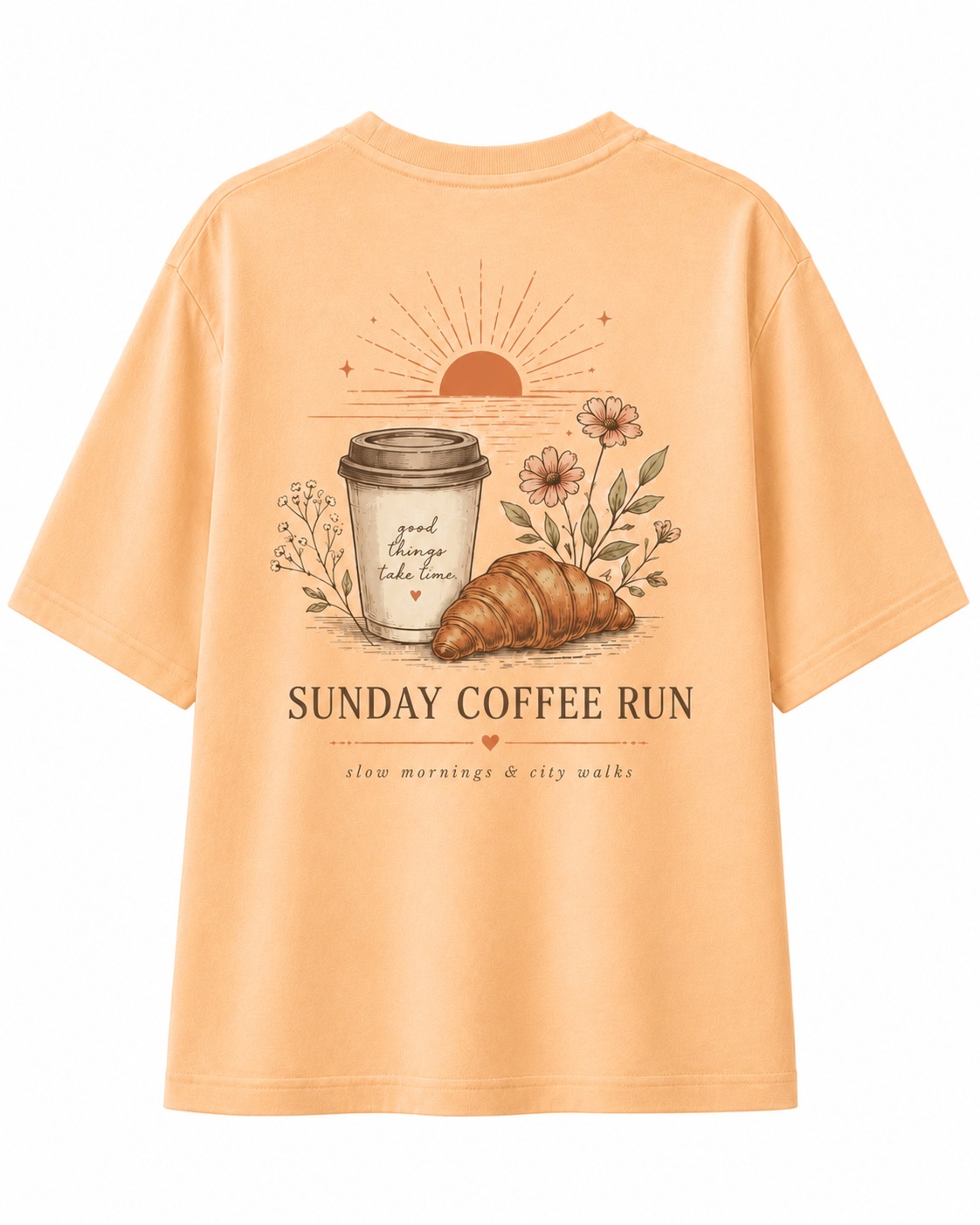 Sunday Coffee Run V-Neck Tee