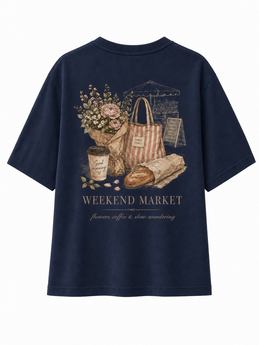 Weekend Market Floral V-Neck Tee