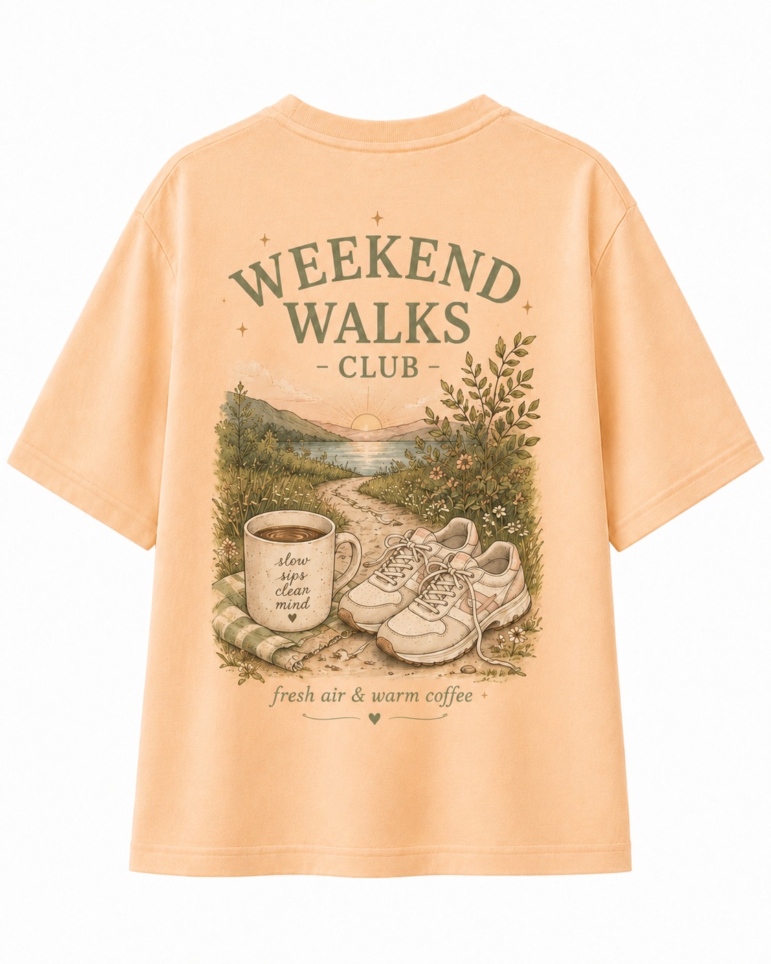 Weekend Walks Club V-Neck Tee