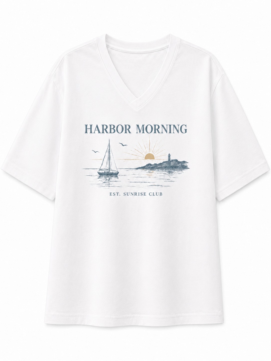 Harbor Morning V-Neck Tee