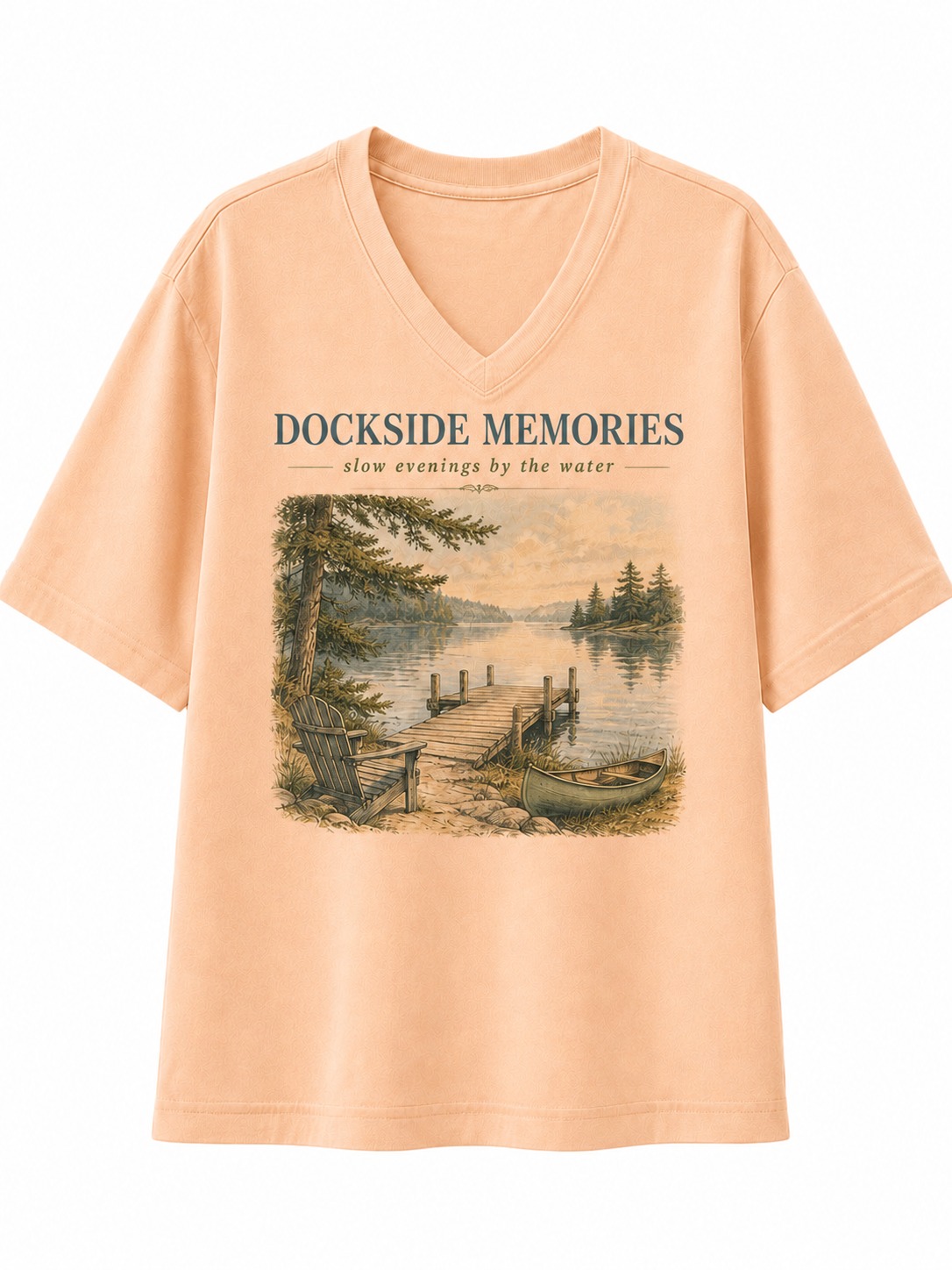 Dockside Memories Lake V-Neck Tee