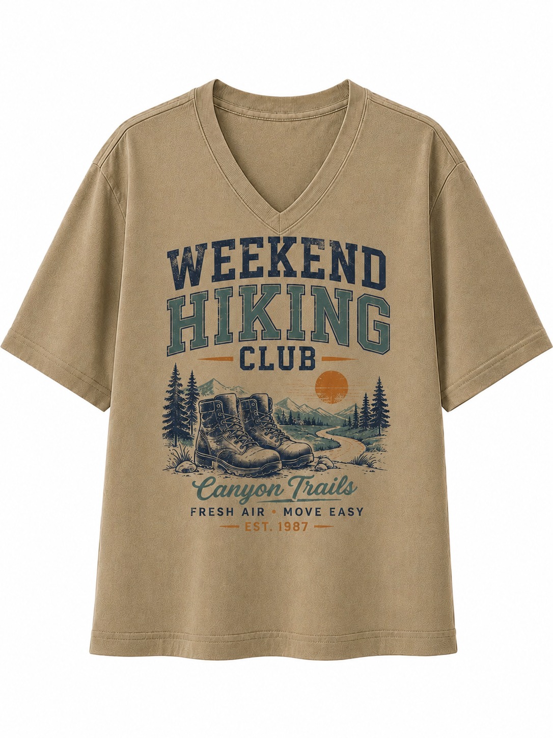 Weekend Hiking Club V-Neck Tee