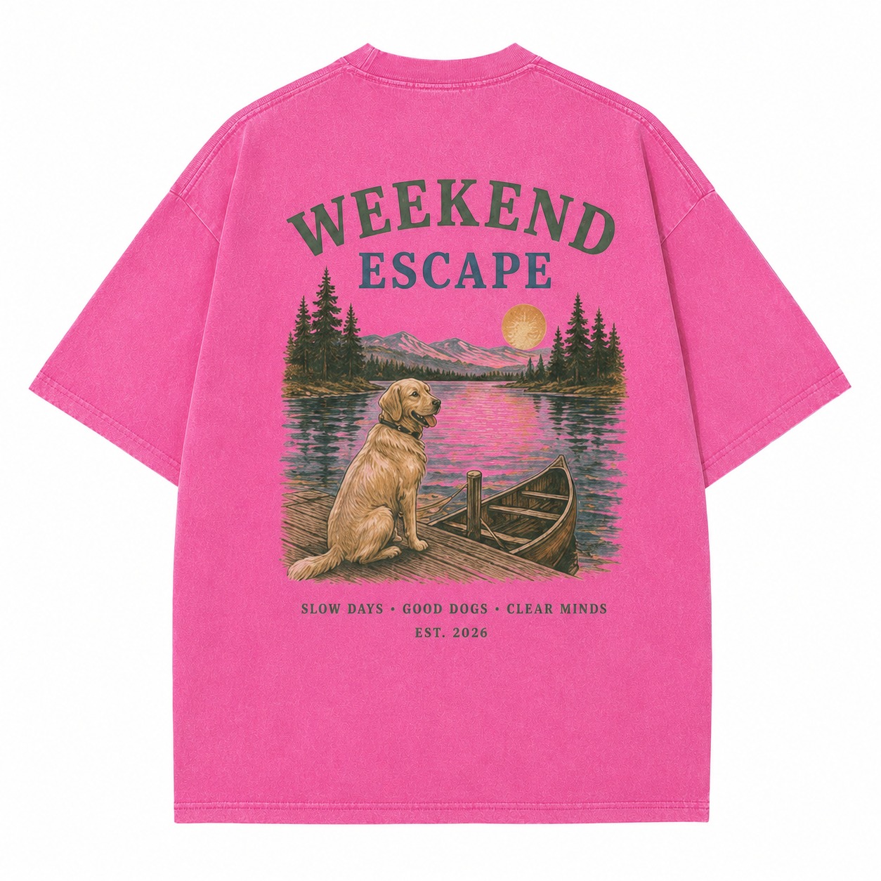 Weekend Escape Dog V-Neck Tee