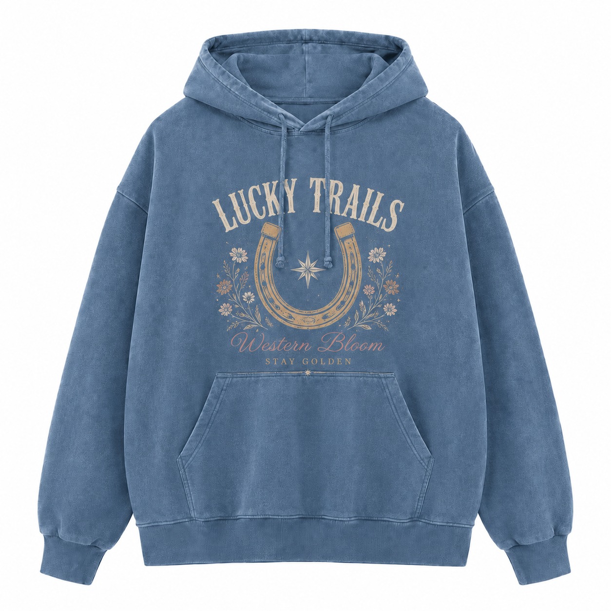 Lucky Trails Western Bloom Washed Hoodie
