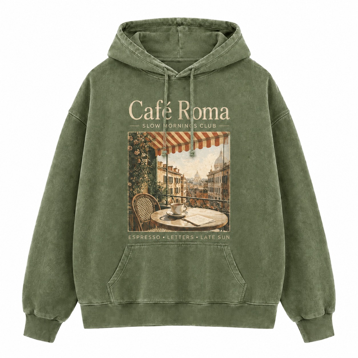 Cafe Roma Slow Mornings Washed Hoodie