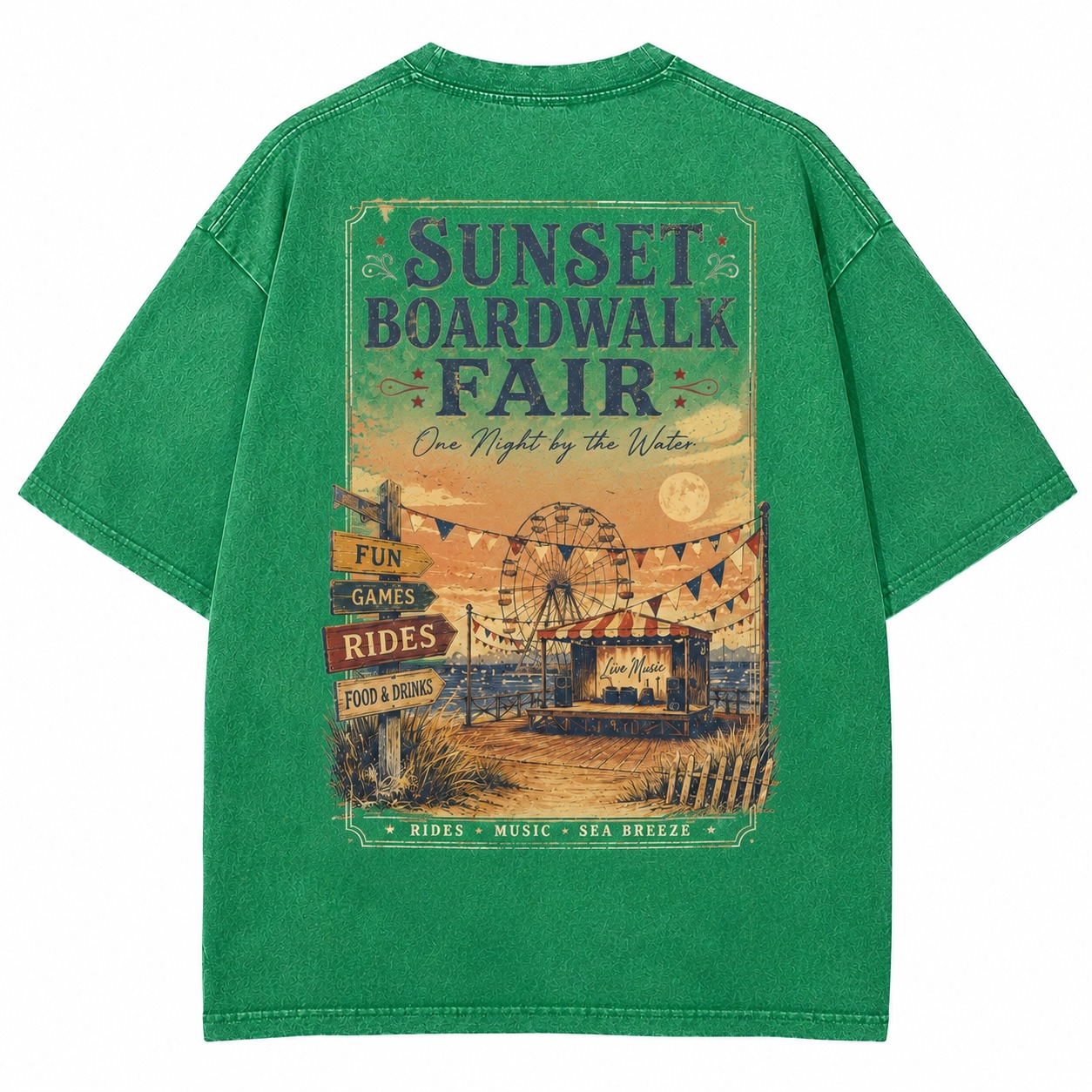 Sunset Boardwalk Fair Tee