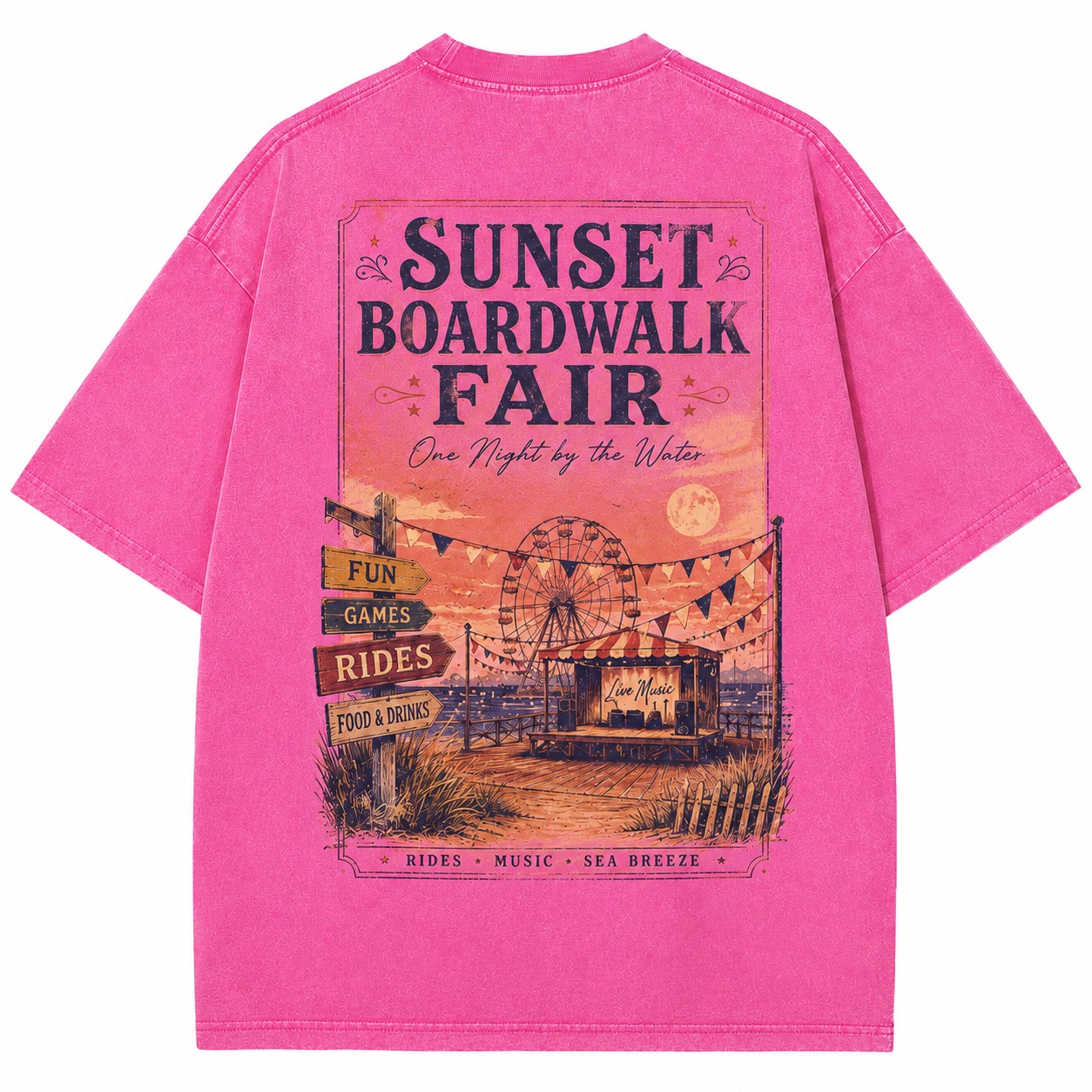 Sunset Boardwalk Fair Tee