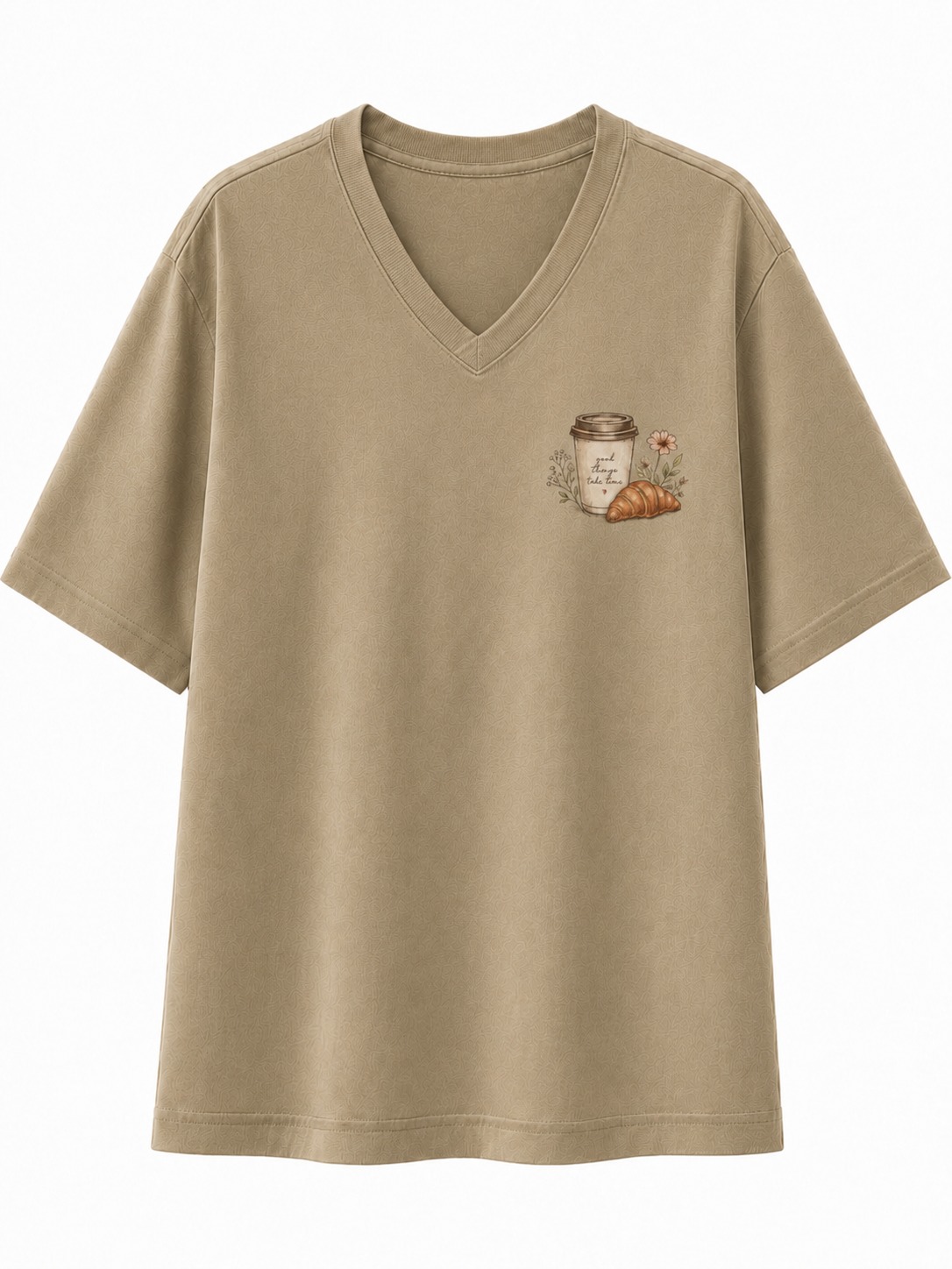 Sunday Coffee Run V-Neck Tee