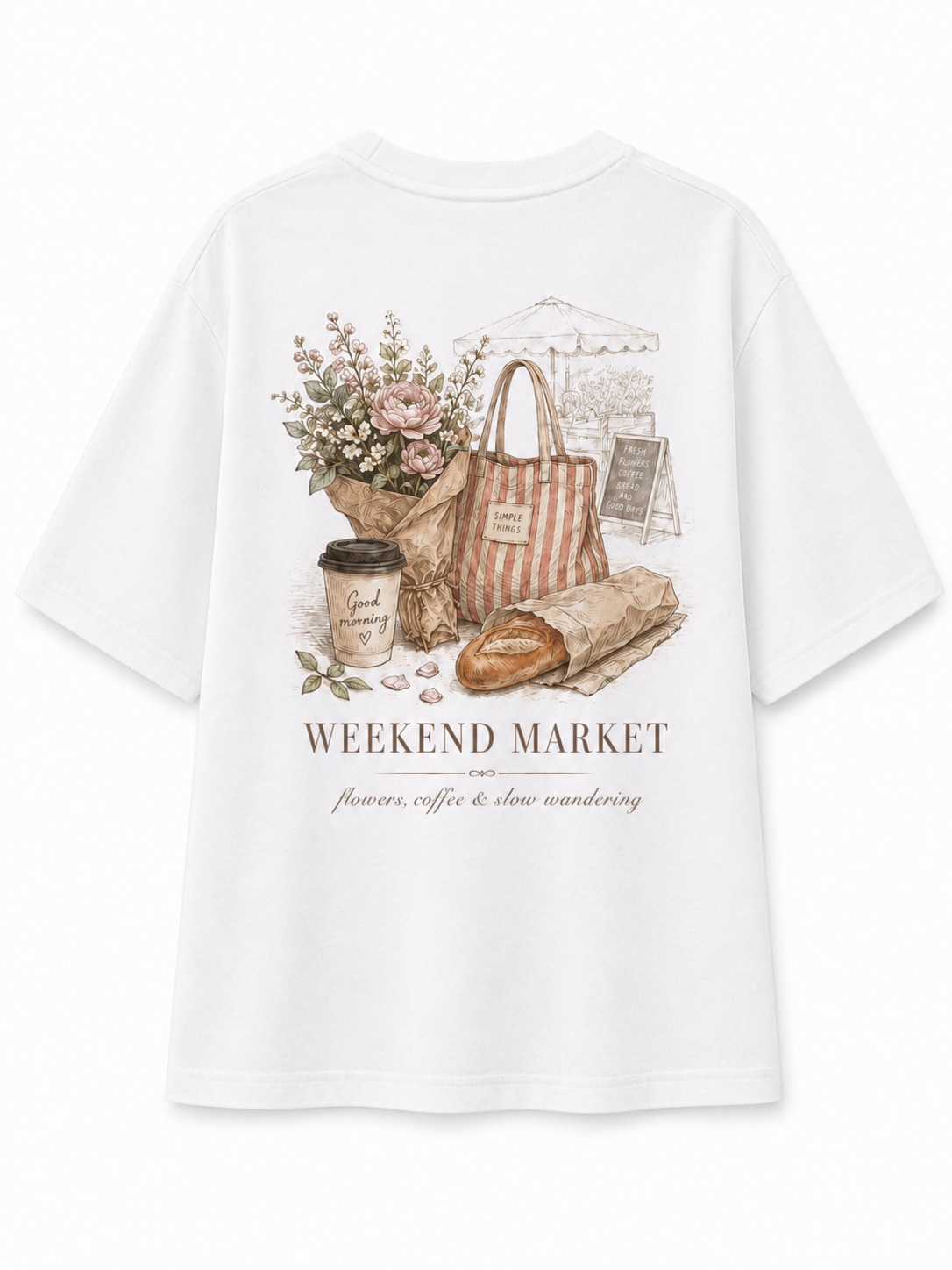 Weekend Market Floral V-Neck Tee