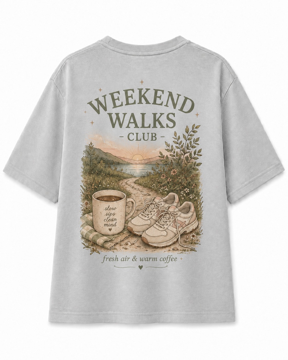 Weekend Walks Club V-Neck Tee