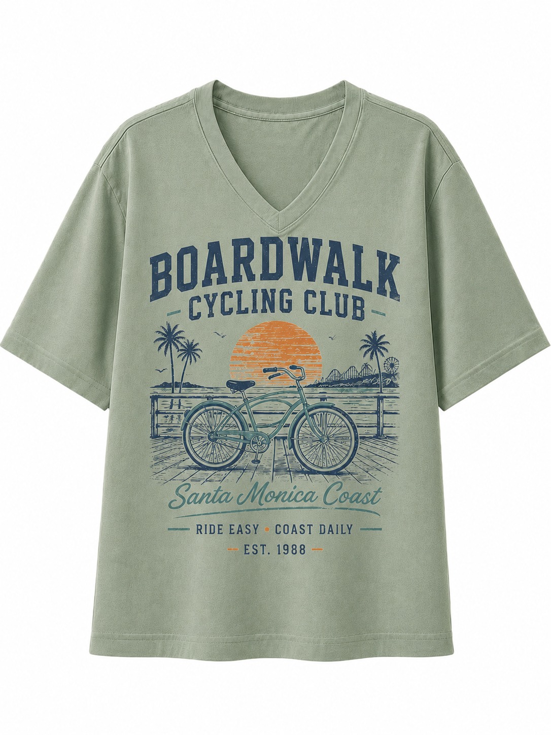 Boardwalk Cycling Club V-Neck Tee