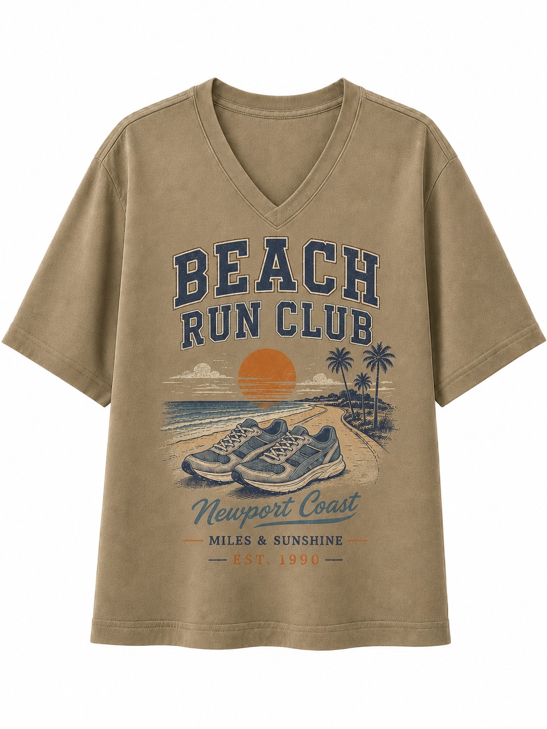 Beach Run Club V-Neck Tee