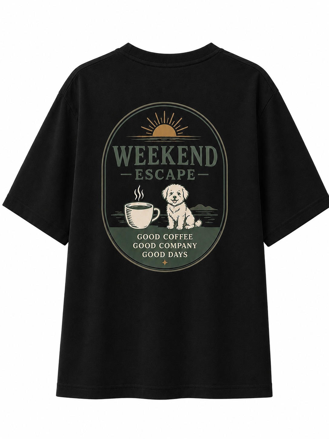 Weekend Escape Coffee & Dog Graphic Tee