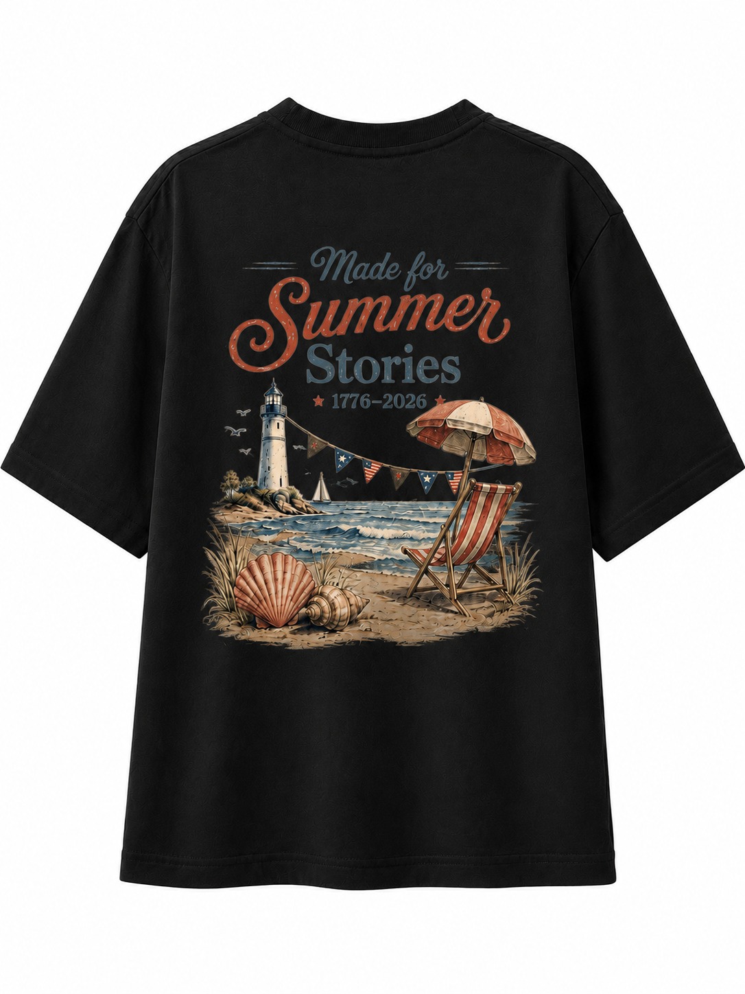 Summer Stories Lighthouse Beach Graphic Tee