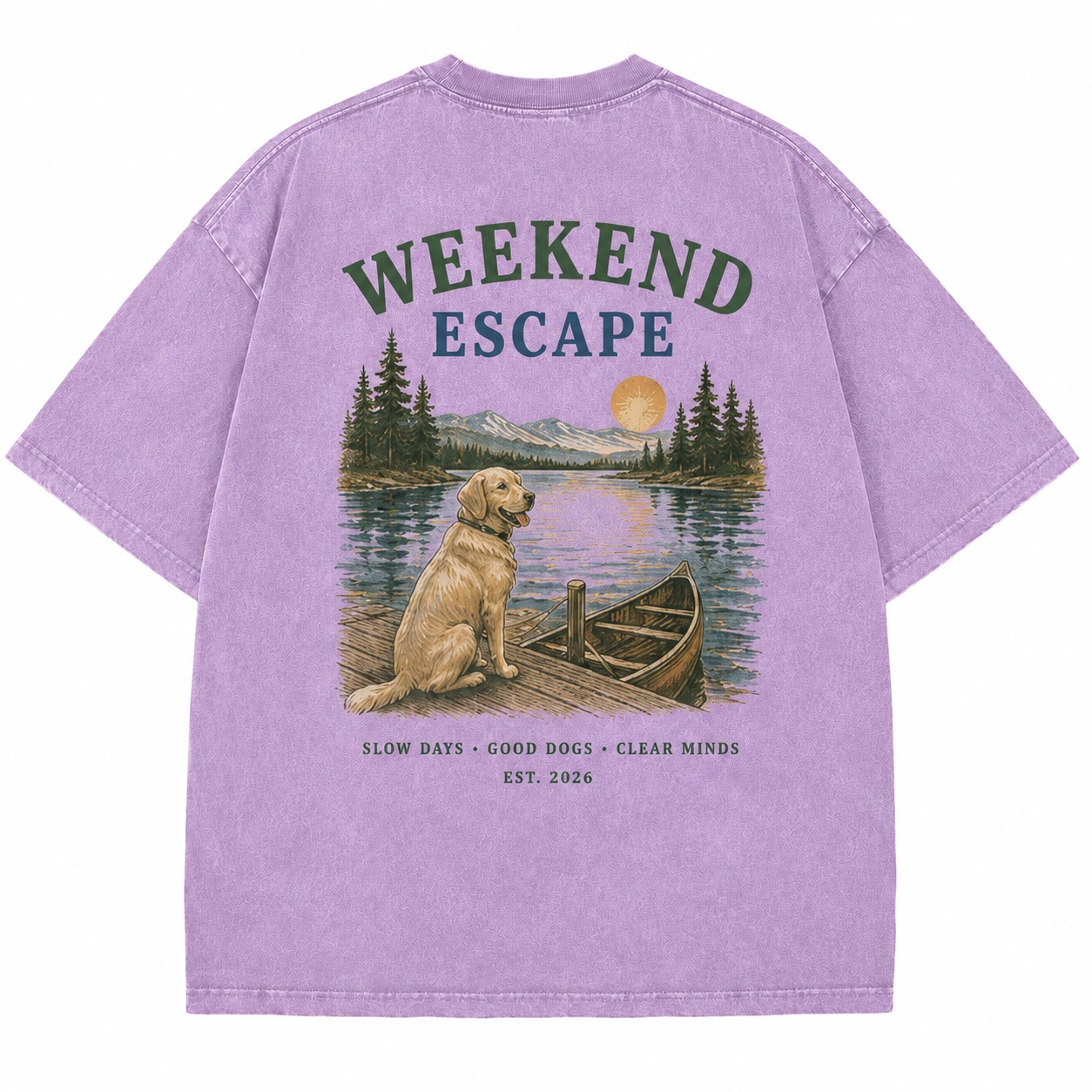 Weekend Escape Dog V-Neck Tee